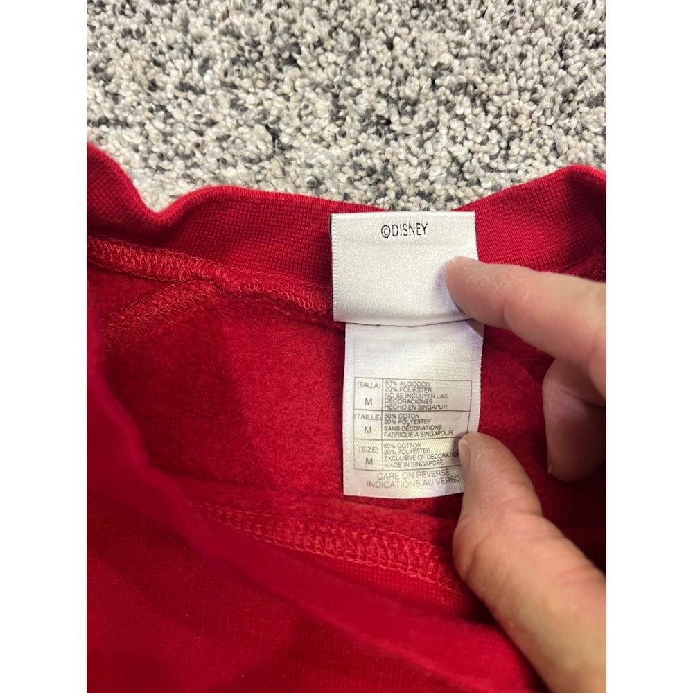 Disney Store Winnie the Pooh Poohs Snowy Days Red Sweatshirt Size Medium Vintage - Picture 3 of 11
